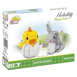 COBI 20015 BUNNY PHỤC SINH bộ đồ chơi xếp lắp ráp ghép mô hình Creator EASTER BUNNY Sáng Tạo 65 khối