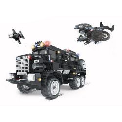 WOMA C0558 0558 non  XE LENCO BEARCAT VÀ MÁY BAY CỦA LỰC LƯỢNG ĐẶC NHIỆM MỸ bộ đồ chơi xếp lắp ráp ghép mô hình Swat Special Force SWAT CORPS 2393 khối