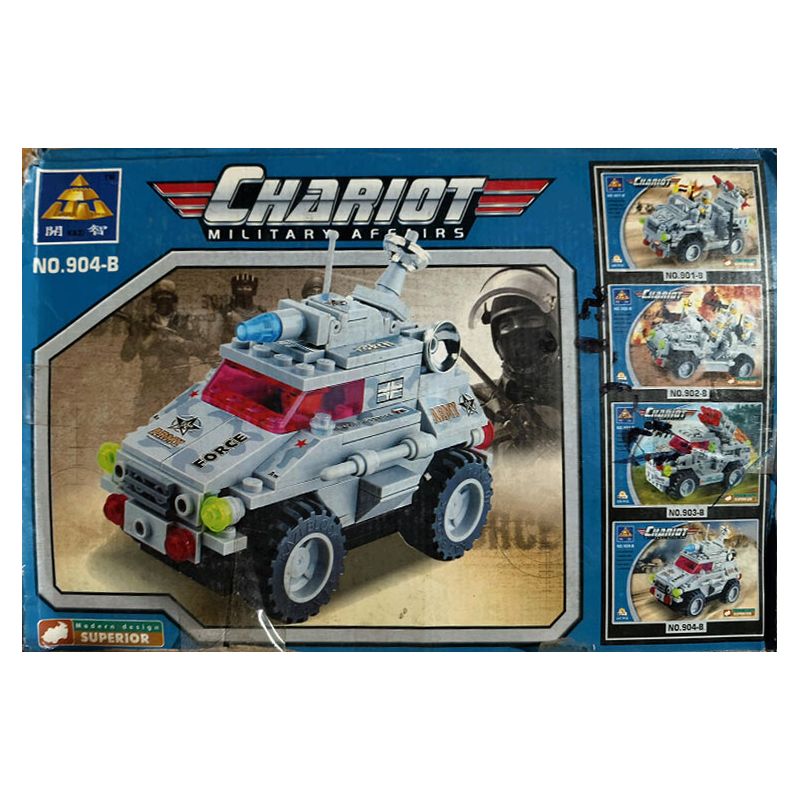 Bozhi 904-B CHIẾN BINH bộ đồ chơi xếp lắp ráp ghép mô hình Military Army CHARIOT Quân Sự Bộ Đội 147 khối