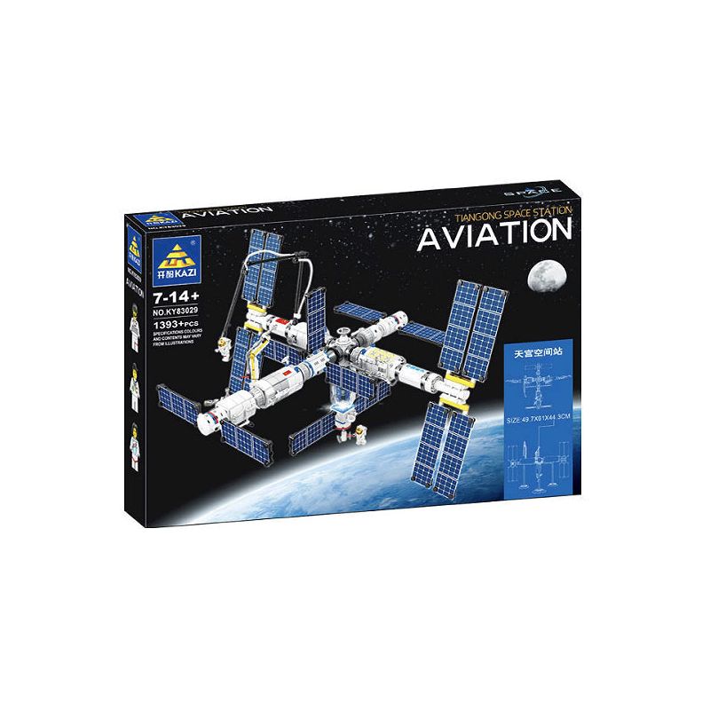 Kazi KY83029 83029 TRẠM VŨ TRỤ TIANGONG bộ đồ chơi xếp lắp ráp ghép mô hình City AVIATION TIANGONG SPACE STATION Thành Phố 1393 khối