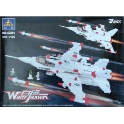 Bozhi 6304 MÁY BAY CHIẾN ĐẤU ĐẠI BÀNG TRẮNG bộ đồ chơi xếp lắp ráp ghép mô hình Military Army WHITE HAWK Quân Sự Bộ Đội 378 khối