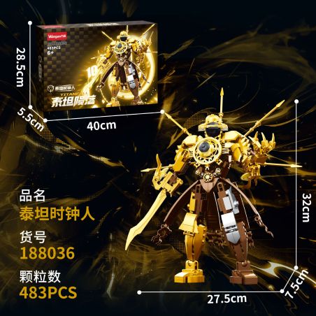 WANGAO 188036 TITAN FALL CLOCKMAN bộ đồ chơi xếp lắp ráp ghép mô hình TITANFALL 483 khối