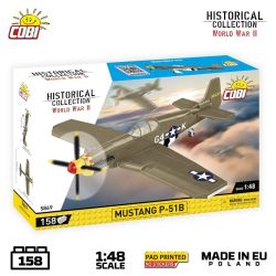 COBI 5869 MUSTANG P-51B FIGHTER 1:48 tỷ lệ 1:48 bộ đồ chơi xếp lắp ráp ghép mô hình Military Army Quân Sự Bộ Đội 158 khối