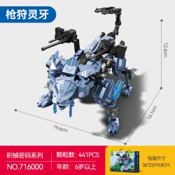 SEMBO 716000 MÃ ÁO GIÁP RĂNG VÀ SÚNG THẦN bộ đồ chơi xếp lắp ráp ghép mô hình 441 khối