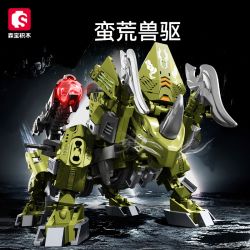 SEMBO 716001 MÃ ÁO GIÁP LÁI XE HOANG DÃ bộ đồ chơi xếp lắp ráp ghép mô hình 419 khối