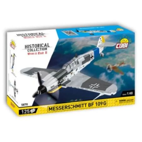 COBI 5870 MÁY BAY CHIẾN ĐẤU BF-109G 1:48 tỷ lệ 1:48 bộ đồ chơi xếp lắp ráp ghép mô hình Military Army MESSERSCHMITT BF 109G Quân Sự Bộ Đội 125 khối
