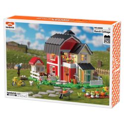 IAMBRICK 40202 TRANG TRẠI COTTAGE bộ đồ chơi xếp lắp ráp ghép mô hình City RANCH COTTAGE Thành Phố 1268 khối