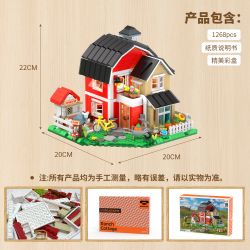 IAMBRICK 40202 TRANG TRẠI COTTAGE bộ đồ chơi xếp lắp ráp ghép mô hình City RANCH COTTAGE Thành Phố 1268 khối