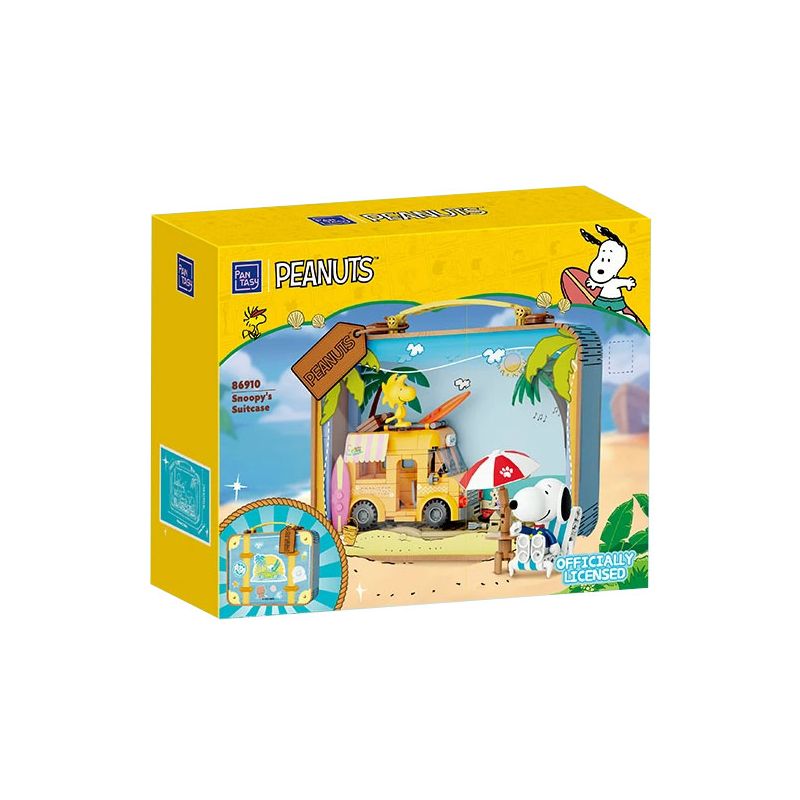 PANTASY 86910 SNOOPY VÉ DU LỊCH MÙA HÈ bộ đồ chơi xếp lắp ráp ghép mô hình Movie & Game SNOOPY'S SUITCASE Phim Và Trò Chơi 500 khối