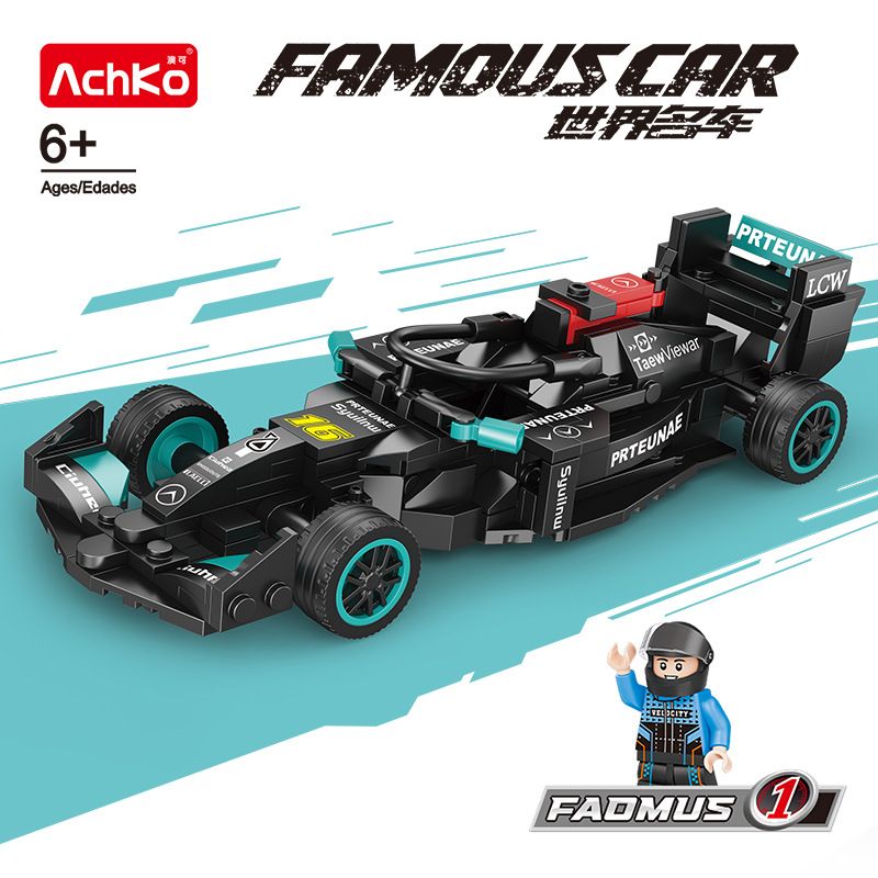 ACHKO 50016-2 F1 RACING CAR - MERCEDES -BENZ bộ đồ chơi xếp lắp ráp ghép mô hình Racers Đua Tốc Độ 236 khối