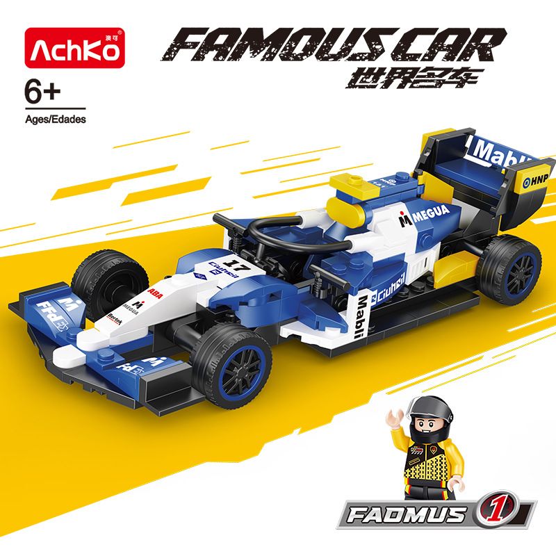 ACHKO 50017-2 F1 RACING WILLIAMS bộ đồ chơi xếp lắp ráp ghép mô hình Racers Đua Tốc Độ 226 khối
