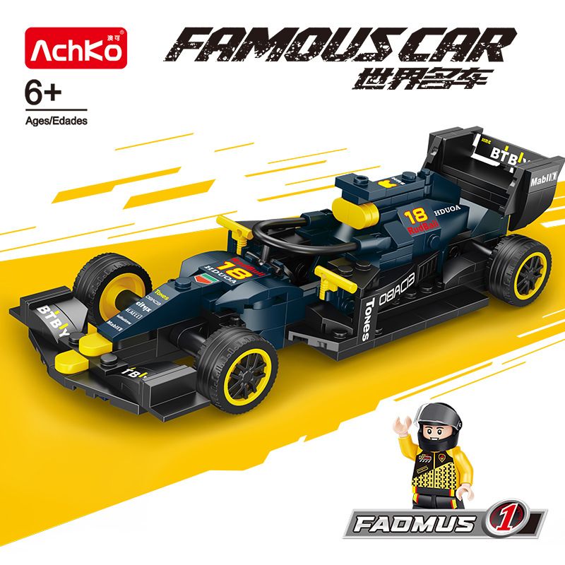 ACHKO 50018-2 F1 RACING - RED BULL C42 bộ đồ chơi xếp lắp ráp ghép mô hình Racers Đua Tốc Độ 226 khối