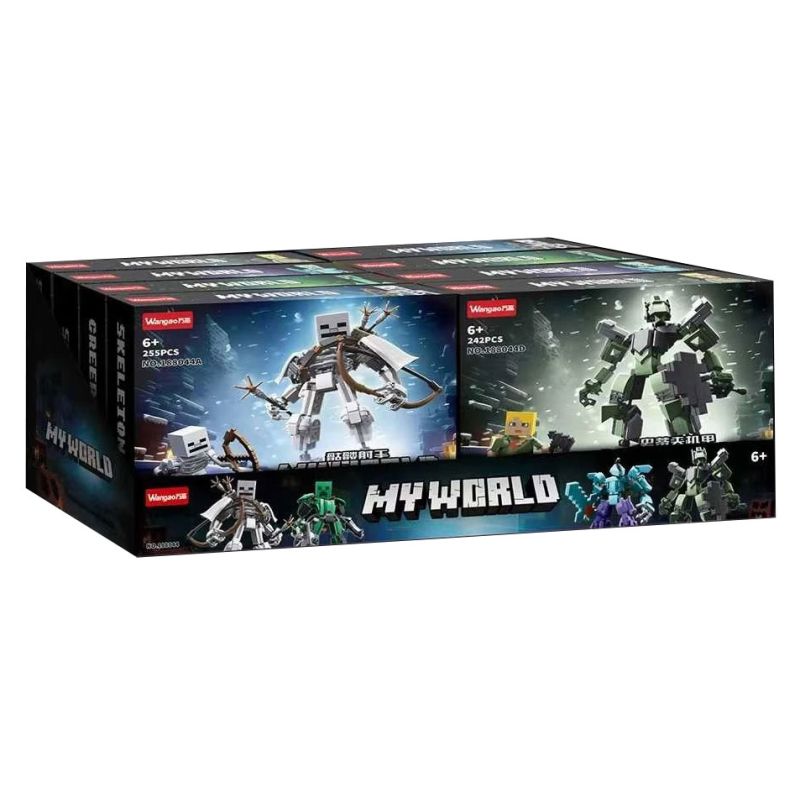 WANGAO 188044 MÔ HÌNH THẾ GIỚI 4 CỦA TÔI bộ đồ chơi xếp lắp ráp ghép mô hình Minecraft Game Xây Dựng 964 khối