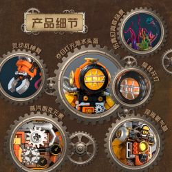 IAMBRICK 30701 KHÓA STEAMPUNK bộ đồ chơi xếp lắp ráp ghép mô hình STEAMPUNK DIVER 1287 khối