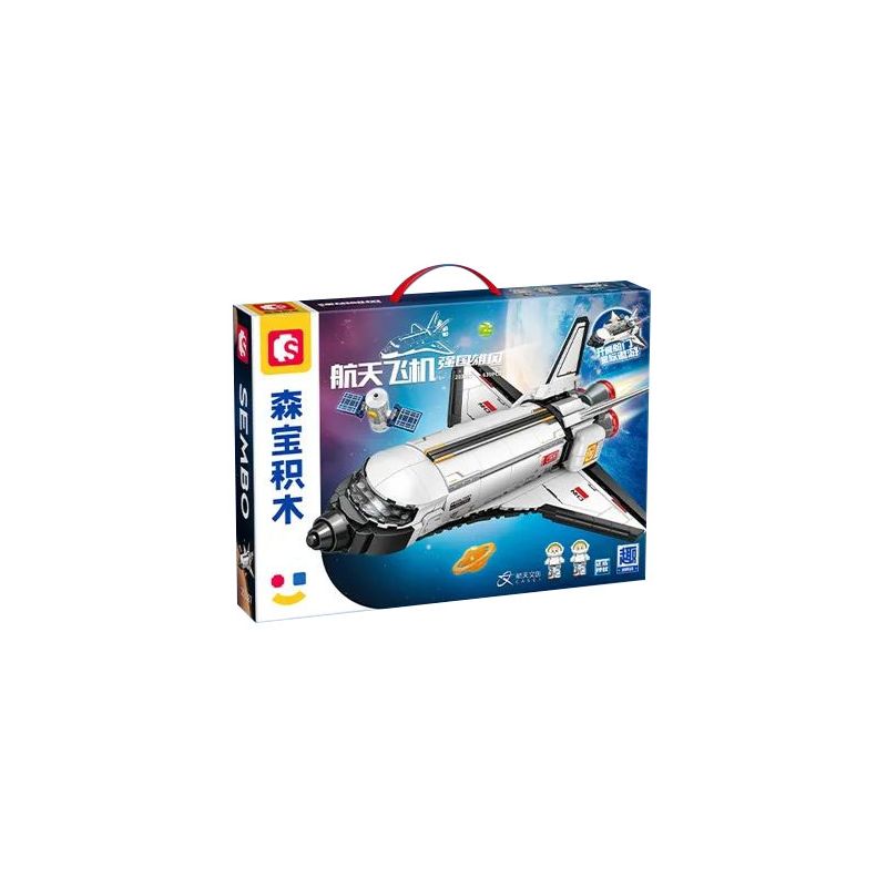 SEMBO 203387 ĐẤT NƯỚC MẠNH TÀU CON THOI KHÔNG GIAN bộ đồ chơi xếp lắp ráp ghép mô hình 639 khối