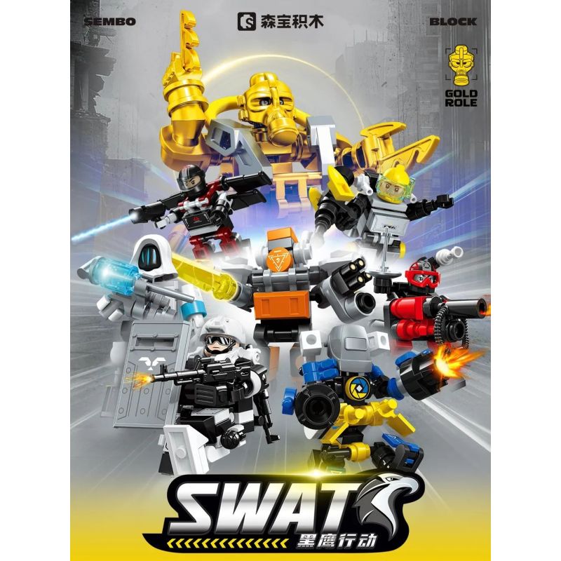 SEMBO 703100 BLACK HAWK ACTION 8 MÔ HÌNH bộ đồ chơi xếp lắp ráp ghép mô hình City Thành Phố