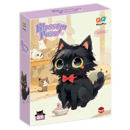 ZHEGAO 662036 KITTEN HOA MÀU ĐEN bộ đồ chơi xếp lắp ráp ghép mô hình BLOSSOM PUSS! 1651 khối