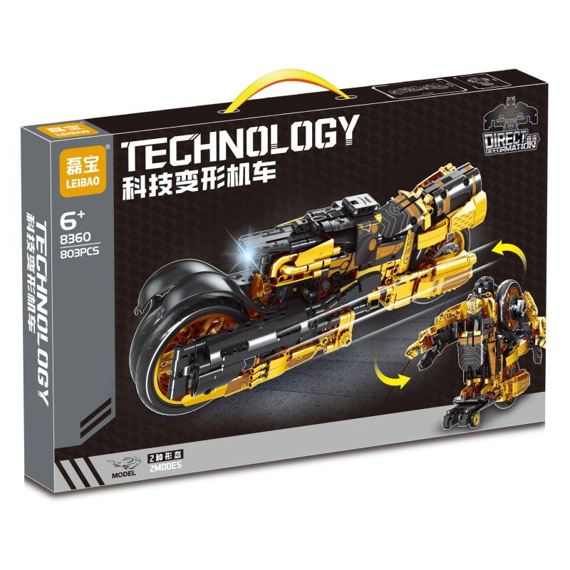 LEIBAO 8360 CÔNG NGHỆ BIẾN DẠNG ĐẦU MÁY bộ đồ chơi xếp lắp ráp ghép mô hình Technic Kỹ Thuật Công Nghệ Cao Mô Hình Phương Tiện 803 khối