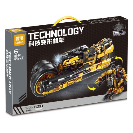 LEIBAO 8360 CÔNG NGHỆ BIẾN DẠNG ĐẦU MÁY bộ đồ chơi xếp lắp ráp ghép mô hình Technic Kỹ Thuật Công Nghệ Cao Mô Hình Phương Tiện 803 khối