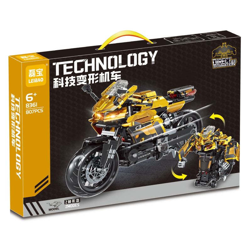 LEIBAO 8361 CÔNG NGHỆ BIẾN DẠNG ĐẦU MÁY bộ đồ chơi xếp lắp ráp ghép mô hình Technic Kỹ Thuật Công Nghệ Cao Mô Hình Phương Tiện 807 khối