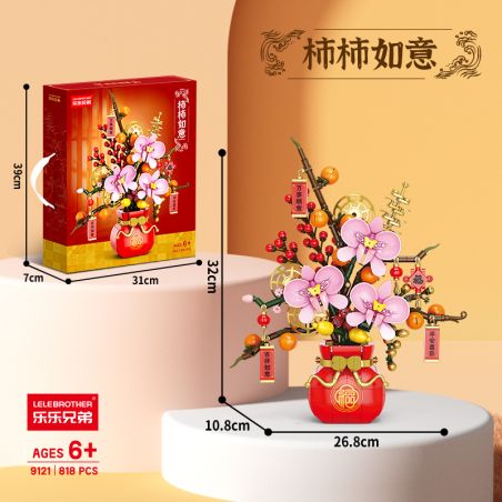 LELE BROTHER 9121 HỒNG VÀ bộ đồ chơi xếp lắp ráp ghép mô hình Creator Sáng Tạo 818 khối