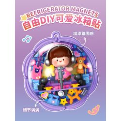 FEMIBOX S44082 44082 NƯỚC SỐT THỊT HỘP MÙ VỚI TỦ LẠNH bộ đồ chơi xếp lắp ráp ghép mô hình