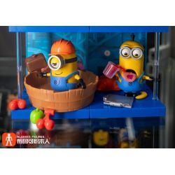 BLOKEES 74835 MINIONS MAGICAL EDITION THE 1ST BULLET JAM FACTORY BOB FRUIT MANAGER bộ đồ chơi xếp lắp ráp ghép mô hình Movie & Game MINIONS JELLY FACTORY BOB Phim Và Trò Chơi 27 khối