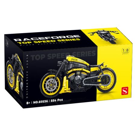 GULY 60536 THEO DÕI XE MÁY 1 8 tỷ lệ 1:8 bộ đồ chơi xếp lắp ráp ghép mô hình Technic RACE FORGE Kỹ Thuật Công Nghệ Cao Mô Hình Phương Tiện 554 khối