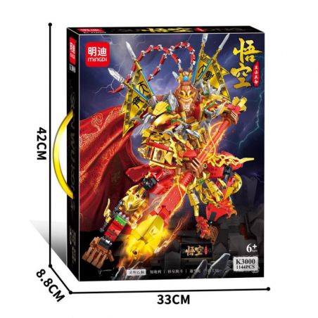 MINGDI LEIBAO K3000 3000 WUKONG LINGMING STONE MONKEY bộ đồ chơi xếp lắp ráp ghép mô hình 1144 khối