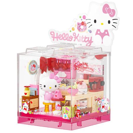 AREA-X AB0070 0070 AB0071 0071 AB0072 0072 AB0073 0073 AB0074 0074 AB0075 0075 GIA ĐÌNH SANRIO 6 MÔ HÌNH HỘP TRONG CỬA HÀNG MENGSHANG bộ đồ chơi xếp lắp ráp ghép mô hình SANRIO CHARACTERS 1681 khối