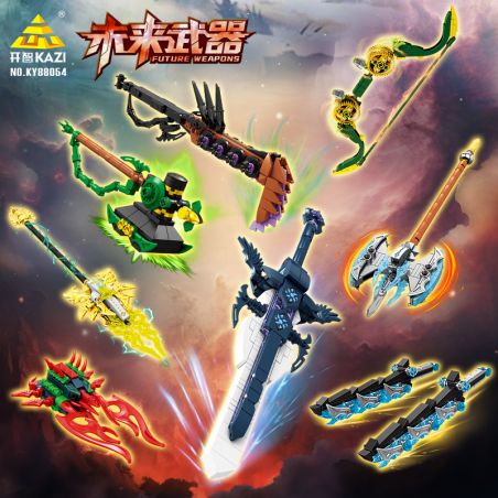 Kazi KY88054 88054 VŨ KHÍ TRONG TƯƠNG LAI 8 bộ đồ chơi xếp lắp ráp ghép mô hình FUTURE WEAPONS 1355 khối
