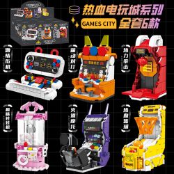 Kazi KY81153 81153 MÔ HÌNH TRÒ CHƠI VIDEO NÓNG BỎNG THÀNH PHỐ 6 bộ đồ chơi xếp lắp ráp ghép mô hình FUN VIDEO GAMES 707 khối