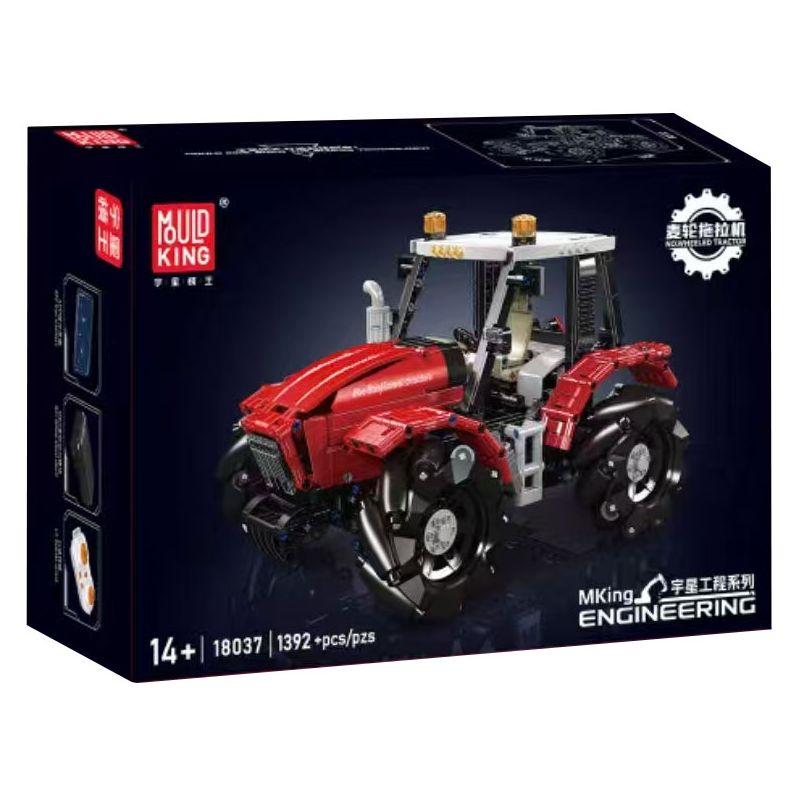 MouldKing 18037 Mould King 18037 MÁY KÉO BÁNH XE bộ đồ chơi xếp lắp ráp ghép mô hình Technic WHEELED TRACTOR Kỹ Thuật Công Nghệ Cao Mô Hình Phương Tiện 1392 khối