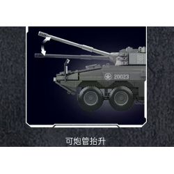 MouldKing 20023 Mould King 20023 XE TẤN CÔNG ZTL-11 CÓ BÁNH bộ đồ chơi xếp lắp ráp ghép mô hình Military Army ZTL-11 WHEELED ASSAULT VEHICLE Quân Sự Bộ Đội 1293 khối