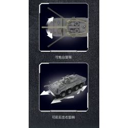 MouldKing 20023 Mould King 20023 XE TẤN CÔNG ZTL-11 CÓ BÁNH bộ đồ chơi xếp lắp ráp ghép mô hình Military Army ZTL-11 WHEELED ASSAULT VEHICLE Quân Sự Bộ Đội 1293 khối