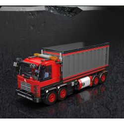MouldKing 24069 Mould King 24069 MINI WORLD XE TẢI CONTAINER bộ đồ chơi xếp lắp ráp ghép mô hình Creator RED CONTAINER TRUCK Sáng Tạo 630 khối