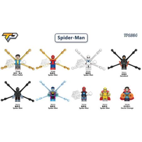 TP 270 271 272 273 274 275 276 1034 268 269 NGƯỜI NHỆN 9 CON SỐ bộ đồ chơi xếp lắp ráp ghép mô hình Super Heroes Siêu Nhân Anh Hùng