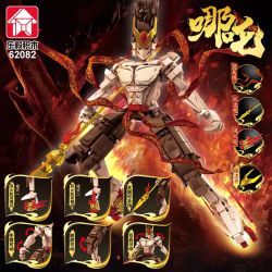 LE YI 62082 NEZHA MECHA bộ đồ chơi xếp lắp ráp ghép mô hình Movie & Game Phim Và Trò Chơi 722 khối