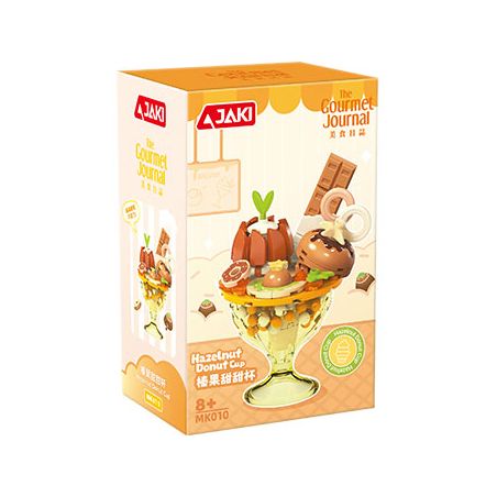 JAKI MK010 CÚP KEM DOPAMINE HAZELNUT SWEET CUP bộ đồ chơi xếp lắp ráp ghép mô hình HAZELNUT DONUT CUP