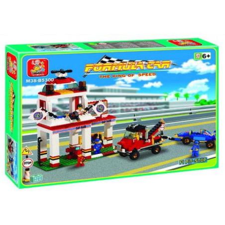 SLUBAN M38-B5300 B5300 5300 M38B5300 38-B5300 F1 DỪNG LẠI bộ đồ chơi xếp lắp ráp ghép mô hình City F-1 PIT STOP Thành Phố 422 khối