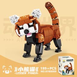 Kazi KY80069 80069 MÔ HÌNH ĐỘNG VẬT THẾ GIỚI 6 LITTLE RACCOON SHIBA INU HORSE PANDA CAPYBARA SIKA DEER bộ đồ chơi xếp lắp ráp ghép mô hình Creator Sáng Tạo 1340 khối