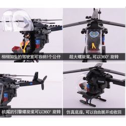 WOMA C0532 0532 Xếp hình kiểu  SWAT SPECIAL FORCE SWAT Team Force Trực Thăng Phối Hợp Xe Chở Lính đặc Nhiệm 593 khối