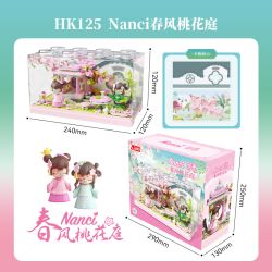 JAKI HK125 NANCI SPRING BREEZE PEACH BLOSSOM GARDEN bộ đồ chơi xếp lắp ráp ghép mô hình