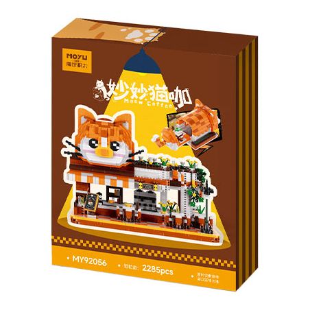 MOYU BLOCK MY92056 92056 BÁNH MÈO MAOMIAO bộ đồ chơi xếp lắp ráp ghép mô hình MEOW COFFEE 2285 khối