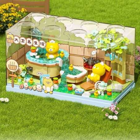 JAKI HK162 DAVID XIONG TỪ YUANQI CANTEEN TRUNG TÂM TẾ PHẬT GIÁO bộ đồ chơi xếp lắp ráp ghép mô hình