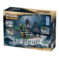 ZHEGAO 651009 CÁ MẬP BIỂN MA bộ đồ chơi xếp lắp ráp ghép mô hình THE GHOST SEA SHARK 1155 khối