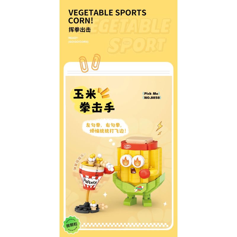 LOZ 8858 THỂ THAO THỰC VẬT VÕ SĨ NGÔ bộ đồ chơi xếp lắp ráp ghép mô hình 350 khối