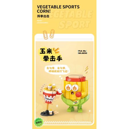 LOZ 8858 THỂ THAO THỰC VẬT VÕ SĨ NGÔ bộ đồ chơi xếp lắp ráp ghép mô hình 350 khối