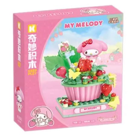 KEEPPLEY K20865 20865 THỊ TRẤN STRAWBERRY SANRIO GIAI ĐIỆU TRANG TRẠI NGƯỜI YÊU bộ đồ chơi xếp lắp ráp ghép mô hình MY MELODY 138 khối