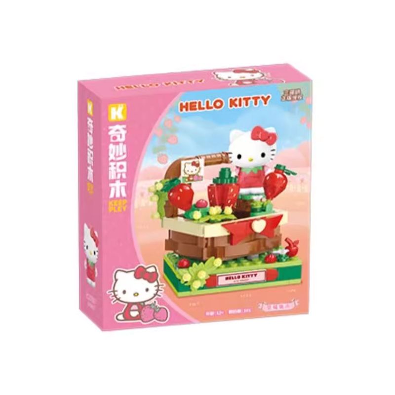 KEEPPLEY K20867 20867 THỊ TRẤN STRAWBERRY CHỢ DÂU KATIE CAT bộ đồ chơi xếp lắp ráp ghép mô hình HELLO KITTY 191 khối